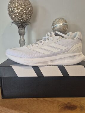 adidas White Run Falcon Running Sneaker